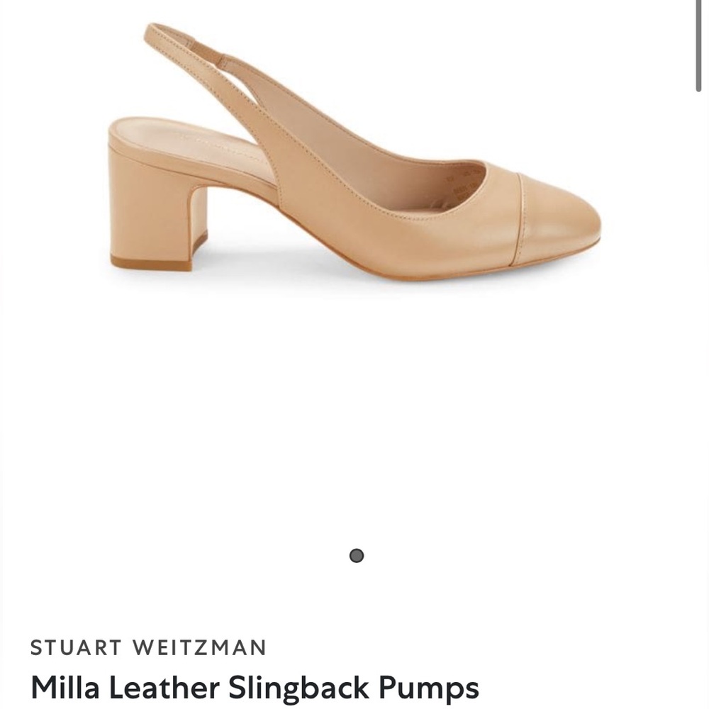 Stuart Weitzman 
Milla 55 Slingback Pump women 
495 Sz6 gently used
Golden Beige - Picture 2 of 16